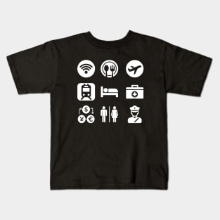 Travel Icon Speak White Kids T-Shirt